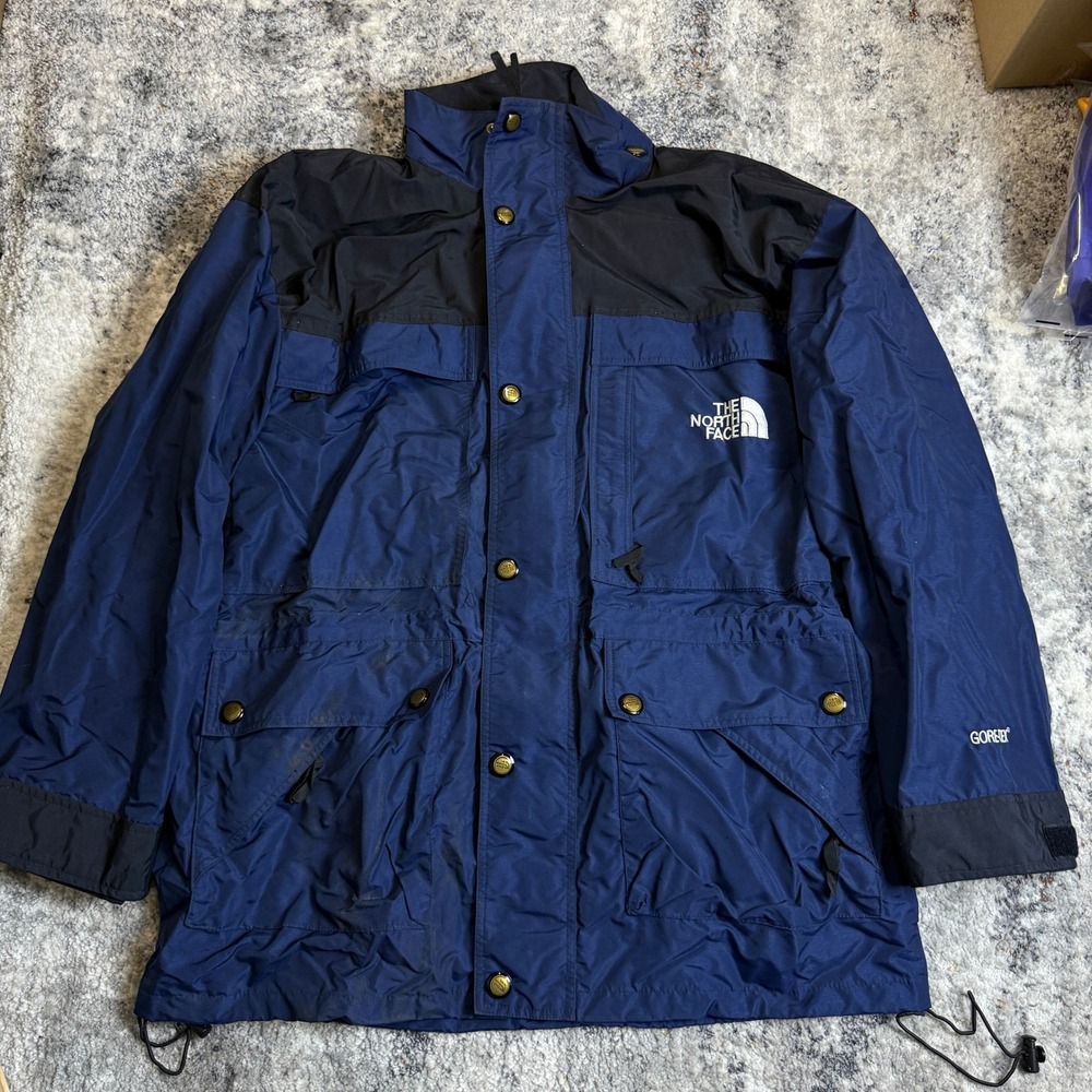 The North Face Mens Mountain Light Gore-Tex Jacket Navy Blue Black Medium